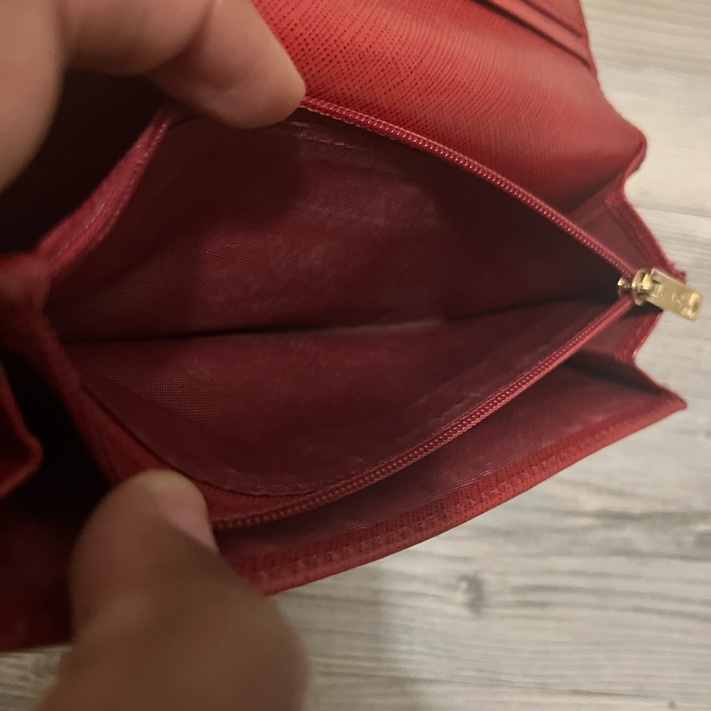 Salvatore Ferragamo Burgundy Wallet with Gold Accent - Picture 9 of 9
